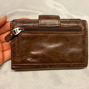 Fossil wallet. Dark brown